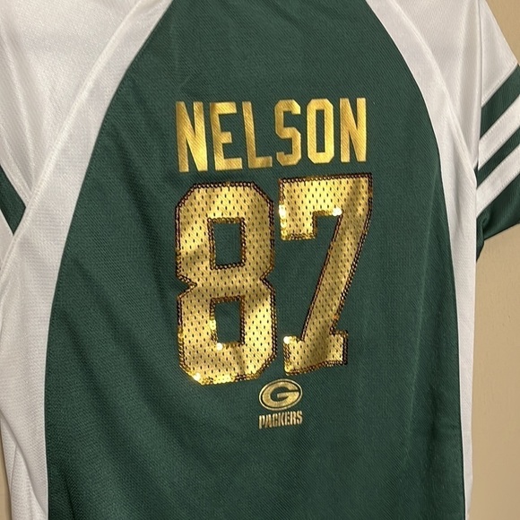 Majestic Green Bay Packer Short sleeve #87 Jersey Tee - Picture 7 of 10